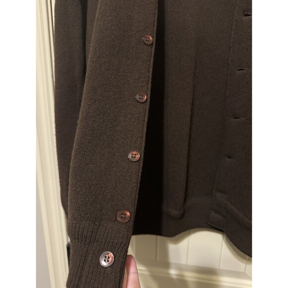 Vintage 60s 70s Jantzen Wool Sweater small Fall Brown Cardigan Made In USA - Picture 4 of 11